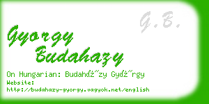 gyorgy budahazy business card